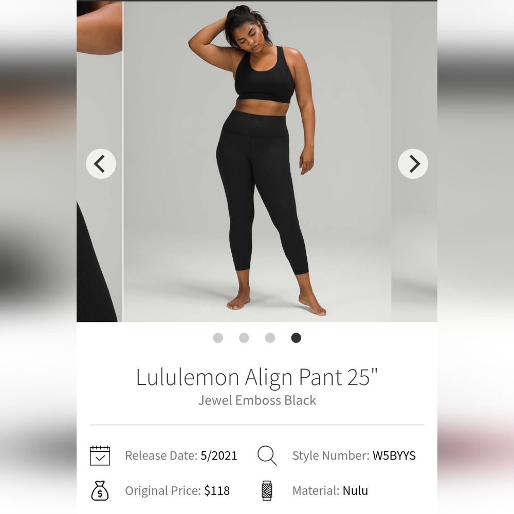 lululemon athletica Jewel Emboss High-Rise Leggings in Black